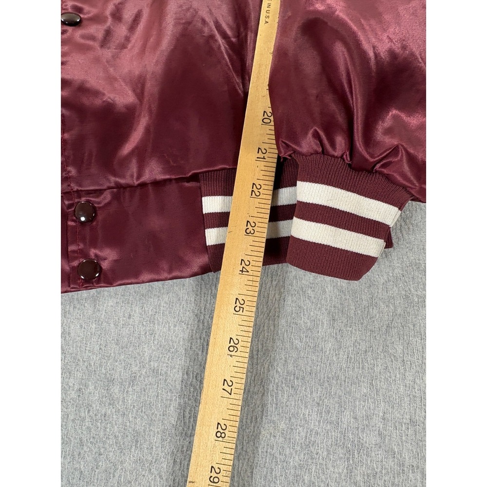 Texas A&M Aggies Vintage 90's Satin Campus Jacket (Men's Large) Maroon - Picture 6 of 11